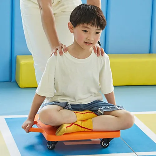 Vista 3 de Patinete deportivo para niños con asas, buen rendimiento, no se daña, ligero para niños, gimnasio, actividades al aire libre, equipo de juego