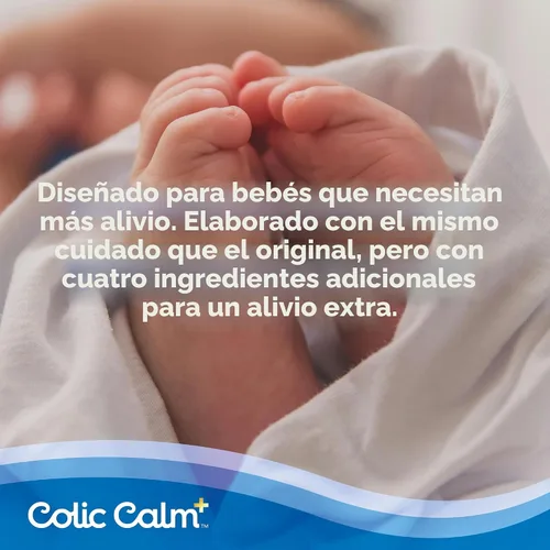 Vista 4 de Colic Calm Plus - Agua anisada con apoyo extra, gotas para gases en bebés recién nacidos, alivio de cólicos y malestar estomacal, segura y suave