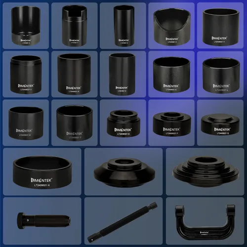 Vista 4 de Kit de prensa de rótula de 21 piezas, herramienta maestra de extracción de rótula con C-Frame, juego de servicio de rótula superior e inferior
