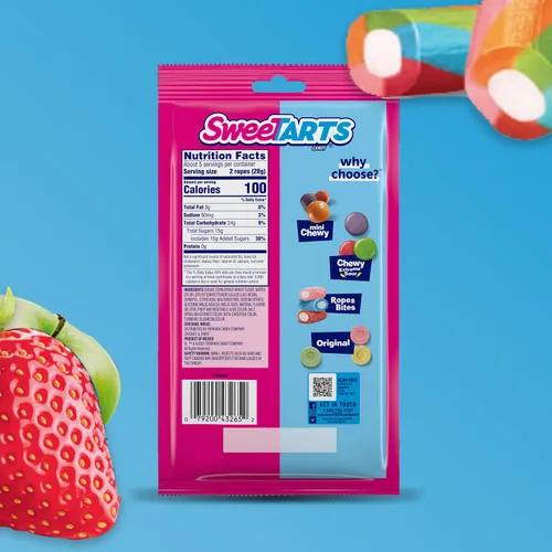 Vista 2 de SweeTARTS Ropes Twisted Rainbow Punch, 5 onzas, 6