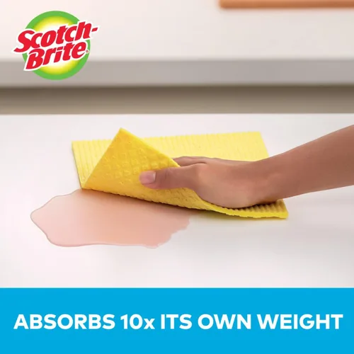 Vista 4 de Scotch-Brite Paño de esponja, paños suecos, alternativa reutilizable a las toallas de papel, 24 paños de esponja