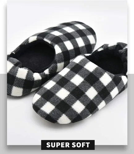 Vista 5 de Panda Bros Calcetines tipo pantufla para mujer, calcetines mullidos para mujer, pantuflas suaves y cálidas