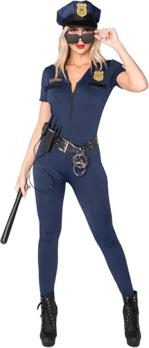 Vista 3 de Spooktacular Creations Disfraz de policía para mujeres adultas para fiesta de disfraces de Halloween juegos de rol de policía fiesta de cosplay