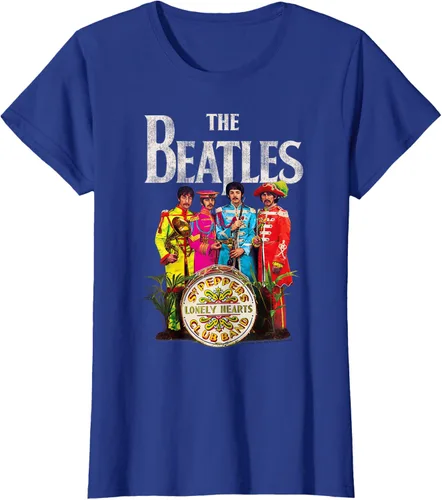 Vista 35 de The Beatles Sgt. Pepper's Lonely Hearts Camiseta de manga corta Negro