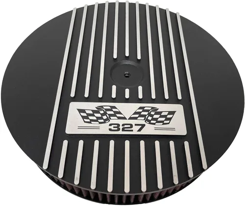 Vista 2 de Pequeño bloque Chevy 327-13" Kit de filtro de aire redondo - Negro