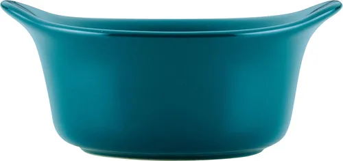 Vista 11 de Rachael Ray Solid Glaze Ceramics - Juego de ramequines redondos/taza de inmersión, 4 piezas, color verde azulado