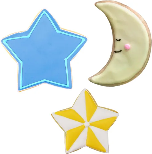Vista 3 de Ann Clark Celestial Stars - Juego de 3 cortadores de galletas