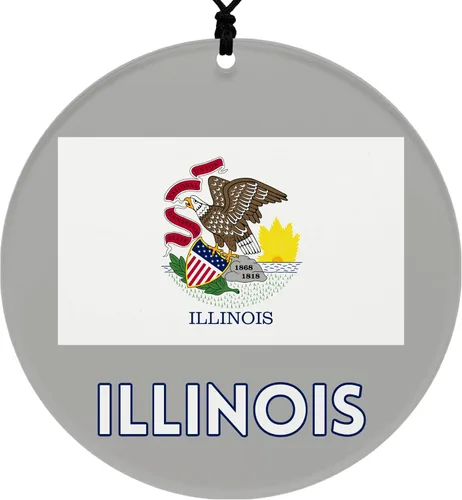 Vista 23 de Missouri Christmas Ornament - Festive Design Featuring State Flag - 2026 Hanging Acrylic Disc Decoration for Tree - Unique and Home Decor