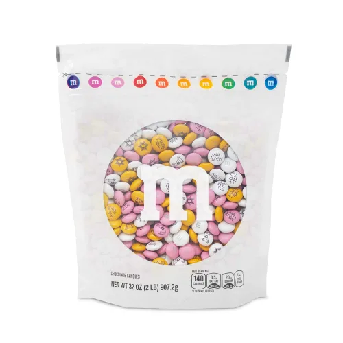 Vista 11 de M&M'S Bar Mitzvah - Caramelo de chocolate con leche, azul, plateado, blanco, bolsa a granel de 2 libras