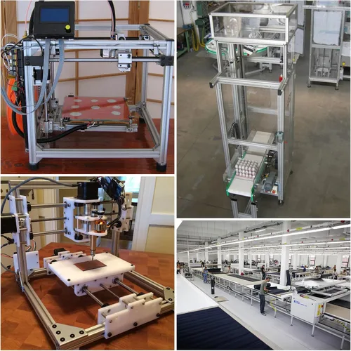Vista 5 de 10 piezas 2020 soporte de esquina interior, conector de soporte de aluminio en forma de L de 2 agujeros para perfil de extrusión de aluminio 2020