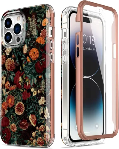 Vista 43 de Esdot Funda para iPhone 14 con Protector de Pantalla Integrado, Funda Resistente de Grado Militar con Diseños de Moda para Mujeres y Niñas, Funda