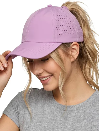 Vista 35 de Funky Junque - Sombrero de cola de caballo para mujer, gorra de béisbol con ajuste ajustable y cola de caballo alta cruzada para uso diario Paquete