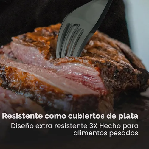 Vista 3 de 3 tenedores de plástico resistentes envueltos individualmente, paquete