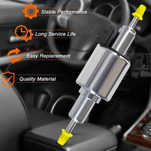 Vista 5 de Bomba de combustible para calentador diésel, 12V/24V 22ML, calentador de aire de gas más silencioso, bomba de combustible eléctrica para calentador