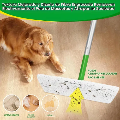 Vista 3 de 40 paños de barrido en seco XL resistentes para trapeador Swiffer Sweeper 40 unidades blanco
