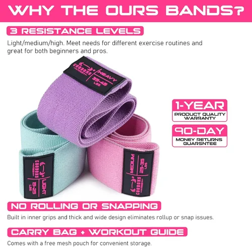 Vista 7 de Bandas de resistencia para entrenamiento, bandas de ejercicio para mujeres y hombres, bandas elásticas de látex para yoga, pilates, rehabilitación