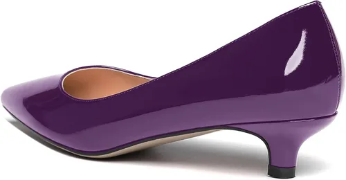 Vista 7 de MODENCOCO Zapatos de tacón bajo de patente sólida para mujer, con puntera puntiaguda, 1.5 pulgadas