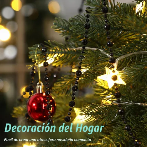 Vista 5 de Pangda Guirnalda de cuentas de 49 pies para árbol de Navidad, hilo de perlas artificiales de plástico, cadena de rollo para Navidad, manualidades