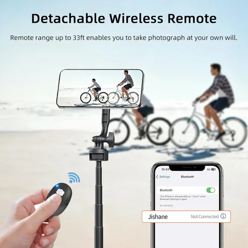 Vista 7 de Trípode magnético de 70 pulgadas para iPhone, trípode de teléfono