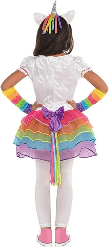 Vista 3 de amscan Disfraz de unicornio arco iris, pequeño, 4 a 6, multicolor, 1 juego