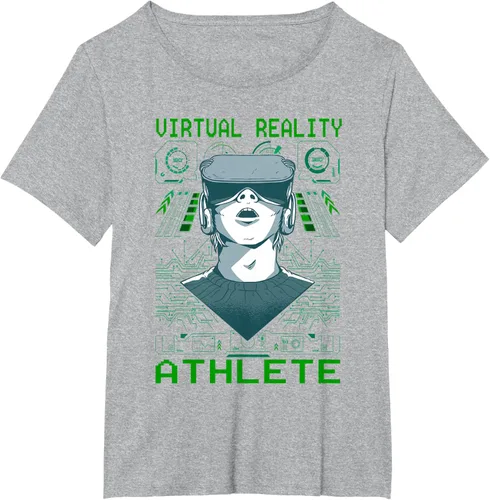 Vista 14 de Playera divertida de realidad virtual para atleta VR Gamer Negro