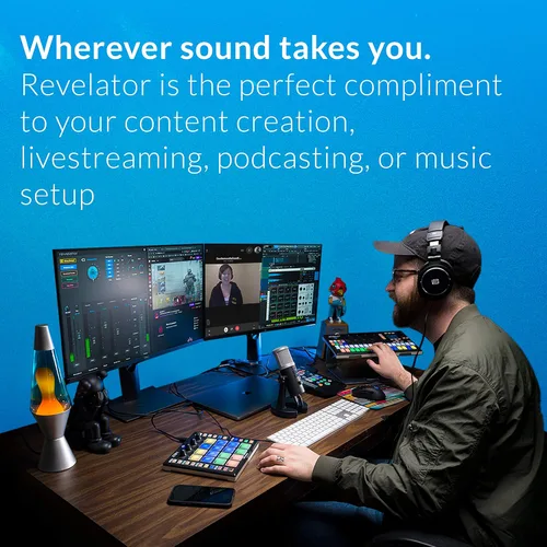 Vista 9 de PreSonus Revelator USB - Micrófono de condensador para podcast, transmisión en vivo, con efectos de voz incorporados más mezclador de bucle