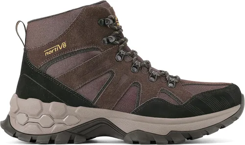 Vista 3 de NORTIV 8 Botas de senderismo impermeables para hombre, botas de trabajo al aire libre