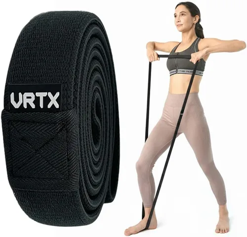Vista 7 de VRTX No.00 Bandas de resistencia de tela para hombres y mujeres Banda larga de ejercicio para entrenamiento, estiramiento, yoga, entrenamiento