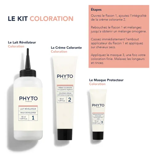 Vista 4 de Phytocolor Tinte Permanente para el Cabello, 9.3 Rubio Dorado Muy Claro, con Pigmentos Botánicos, 100% Cobertura de Canas, Sin Amoníaco, Sin PPD