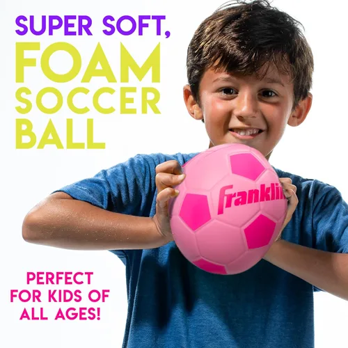 Vista 4 de Franklin Sports Pelota de fútbol de espuma para niños, mini pelota de fútbol juvenil de espuma suave, pelota de fútbol de juguete para interiores