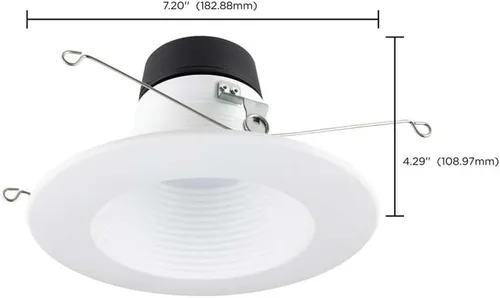 Vista 5 de Satco 9W CCT-Baffle profundo empotrable LED Downlight 4.29 pulgadas de alto y 7.2 pulgadas de ancho