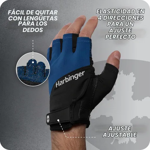 Vista 8 de Guantes Harbinger de Agarre de Entrenamiento 3.0