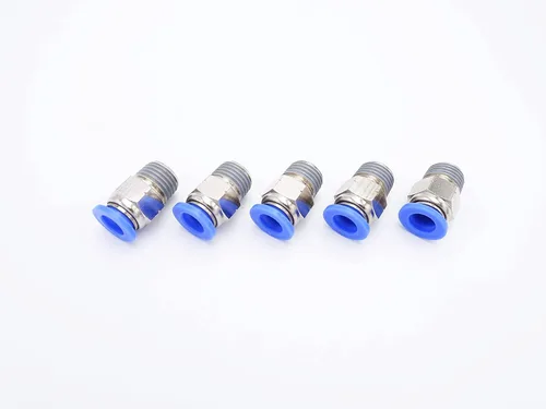 Vista 36 de Conexión de conexión de 1/2" OD x 1/2" macho NPT rosca, línea de agua recta macho neumática, conectores de empuje rápido (paquete de 4)