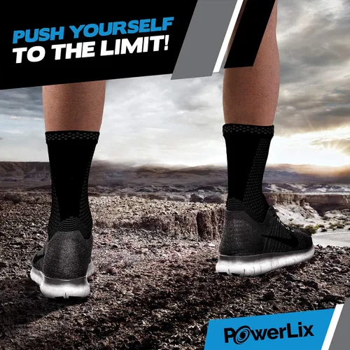 Vista 2 de POWERLIX Legs Orthopedic Brace Compression Support Sleeve (Pair) for Swelling, Sprain, Plantar Fasciitis, Arthritis, Tendinitis