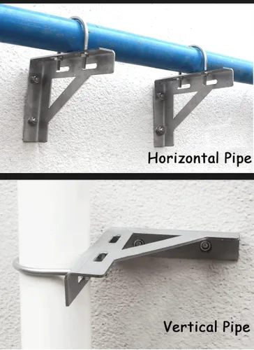 Vista 2 de Primst Soporte en L resistente, soporte de montaje en pared de acero inoxidable para montaje en techo, abrazadera de soporte triangular
