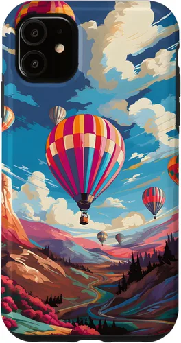 Vista 8 de Colorful Hot Air Balloons Pop Art Style Case for iPhone 17