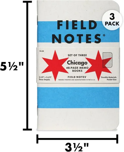 Vista 5 de Field Notes: Chicago Paquete de 3 - Papel cuadriculado - 48 páginas - 3.5" x 5.5