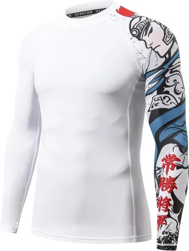 Vista 20 de HUGE SPORTS Camiseta de protección contra erupciones de manga larga para hombre UPF 50+ con protección UV, de secado rápido, con costuras