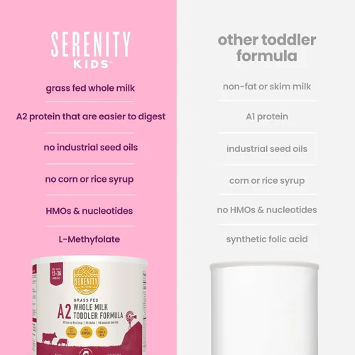 Vista 7 de Serenity Kids Fórmula A2 para niños pequeños, leche entera en polvo