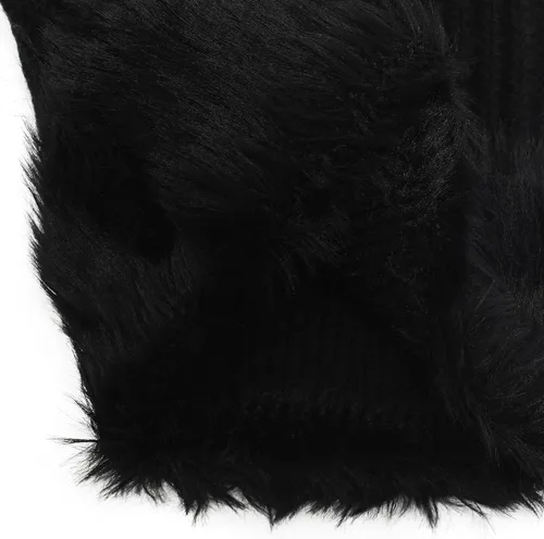 Vista 6 de ZLYC Gorro de invierno de piel sintética para mujer, gorro de calavera elástico con puños