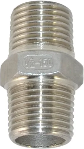 Vista 14 de Pezón hexagonal roscado macho NPT de 1/8 "x 1/8", acoplador rápido de acero inoxidable 304 (1/4")