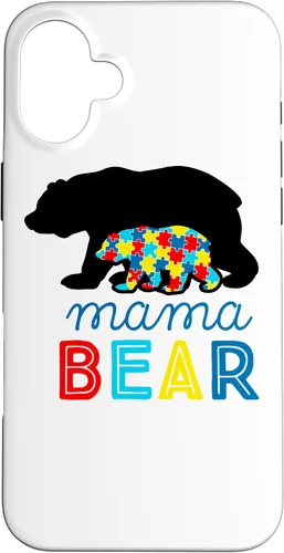 Vista 23 de Autism Awareness Mama Bear Autistic Mom Gift Case for iPhone 17