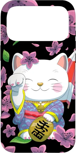 Vista 22 de Funda para iPhone 13 Pro Max Japanese Maneki Neko Lucky Cat