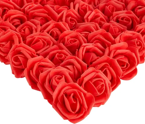 Vista 11 de Bright Creations Rosas artificiales sin tallo, flores artificiales negras para manualidades, rosas de espuma suave para arreglos de bricolaje, 200