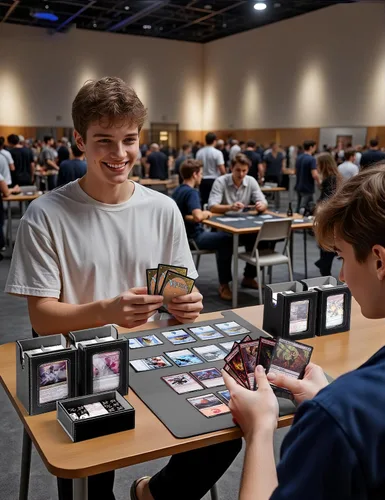 Vista 6 de UAONO Caja de cartas para MTG con pantalla Commander, funda de cartas 5 en 1 con capacidad para más de 800 tarjetas sin mangas, organizador