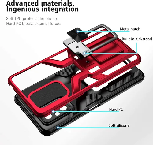 Vista 6 de Asuwish Funda compatible con Xiaomi Redmi Note 10 Pro y protector de pantalla de vidrio templado, soporte de anillo, soporte de soporte, accesorios