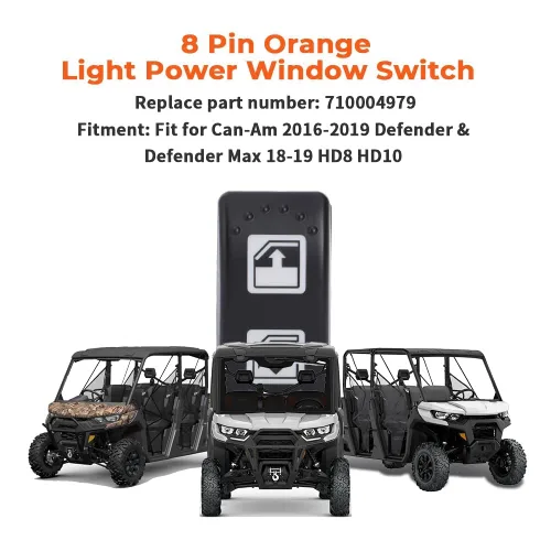 Vista 7 de Interruptor de elevalunas eléctrico del conductor de la mano izquierda para Can-Am 2016-2020 Defender & Defender Max 18-19 HD8 HD10 8 Pin Izquierdo