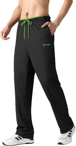 Vista 10 de Pantalones deportivos para hombre con bolsillos con cremallera, pantalones deportivos ligeros, pantalones de entrenamiento holgados atléticos