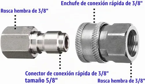 Vista 2 de Tool Daily Juego de adaptadores para lavadora a presión, conexión rápida