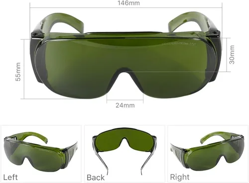 Vista 3 de Cloudray CE Gafas de protección contra láser de 1064 nm, gafas protectoras para láser de fibra YAG DPSS